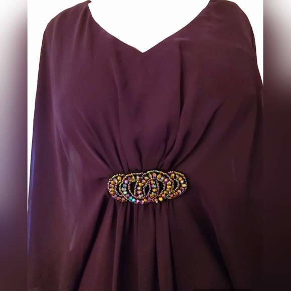 NWT Connected apparel size 4P dark purple dress - Picture 5 of 10